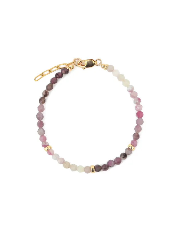 Purple Mixed Stone Beaded Bracelet | 4mm sold by Blue Ruby