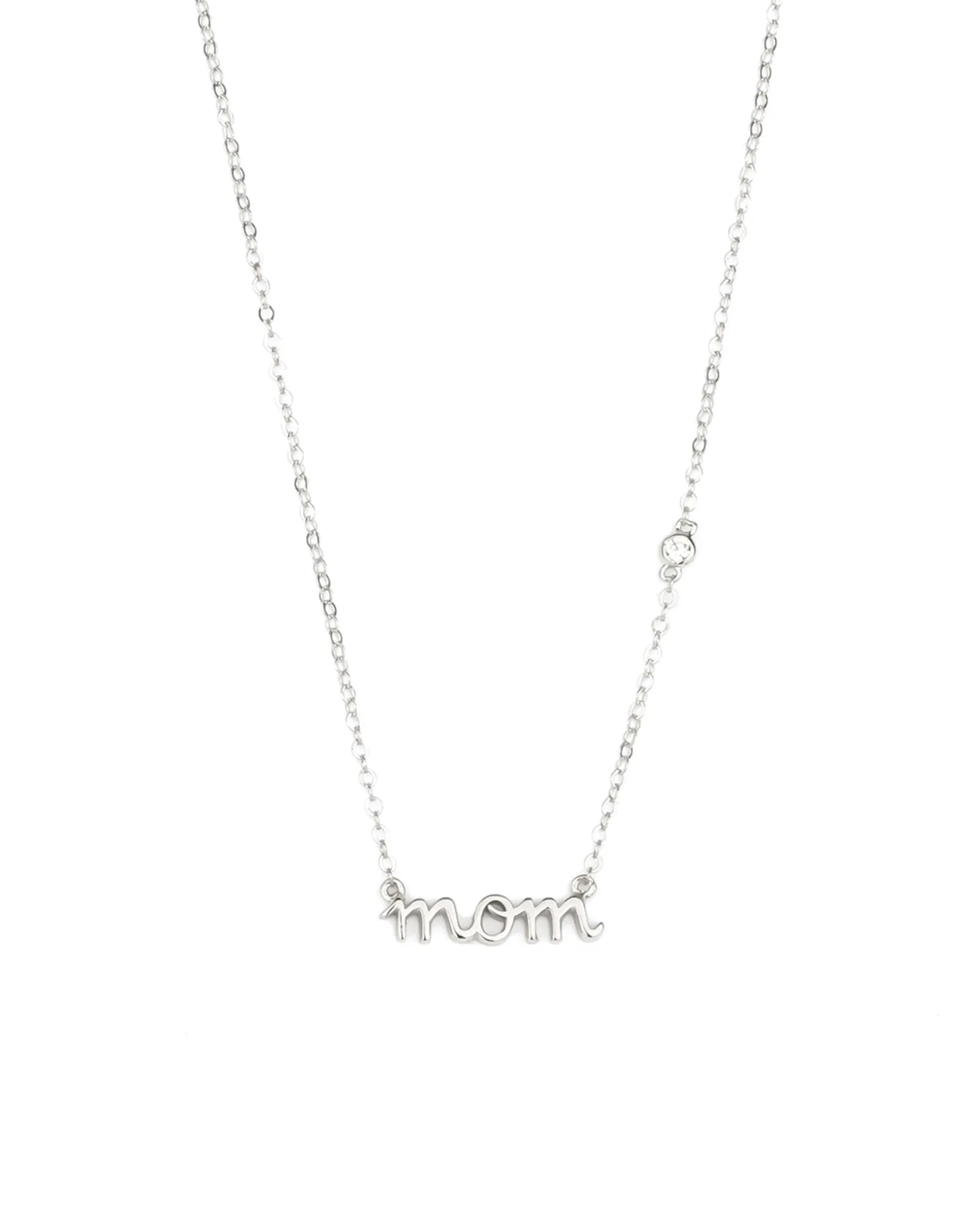 Mom Cursive CZ Necklace sold by Blue Ruby