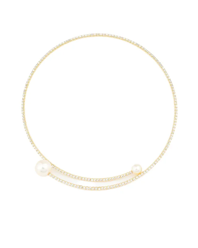 Crystal Coin 2 Pearl Collar sold by Blue Ruby