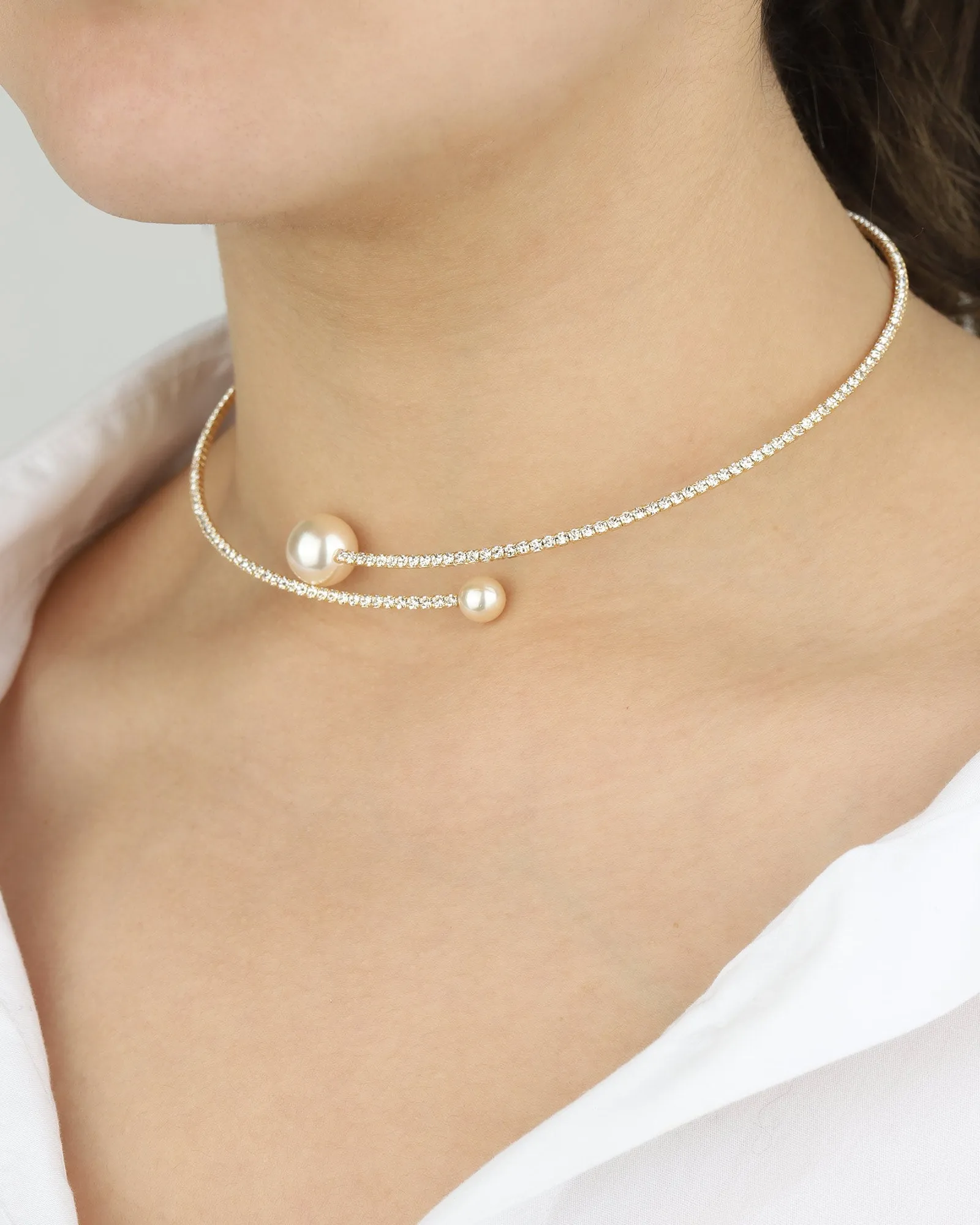 Crystal Coin 2 Pearl Collar sold by Blue Ruby product image thumbnail 2