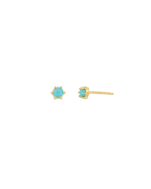 Turquoise 6 Prong Studs sold by Blue Ruby