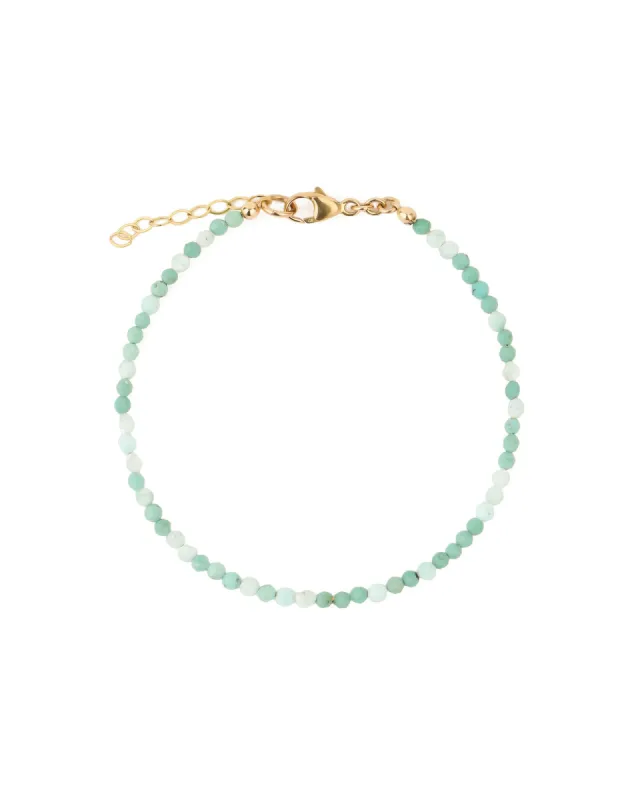 Larimar + Turquoise Mix Stone Bracelet | 2.5mm sold by Blue Ruby