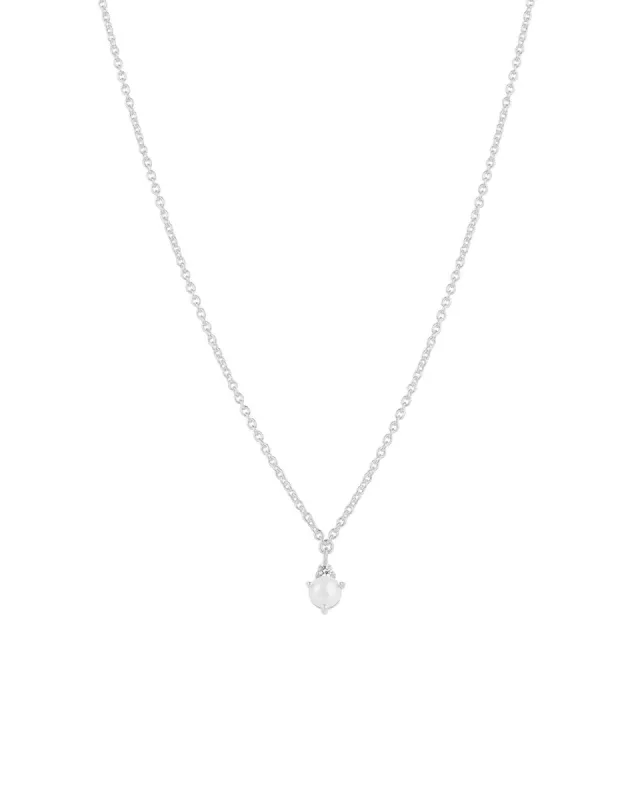 Pearl + CZ Necklace sold by Blue Ruby