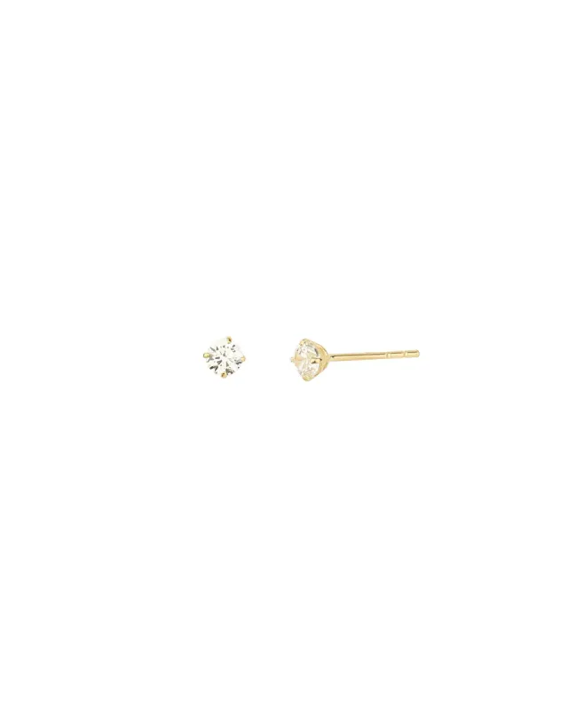 Round CZ 3mm Studs sold by Blue Ruby