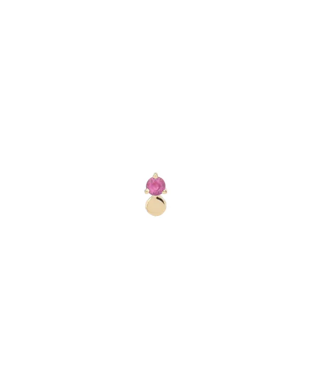 Pink Sapphire Dot Stud | 2mm sold by Blue Ruby