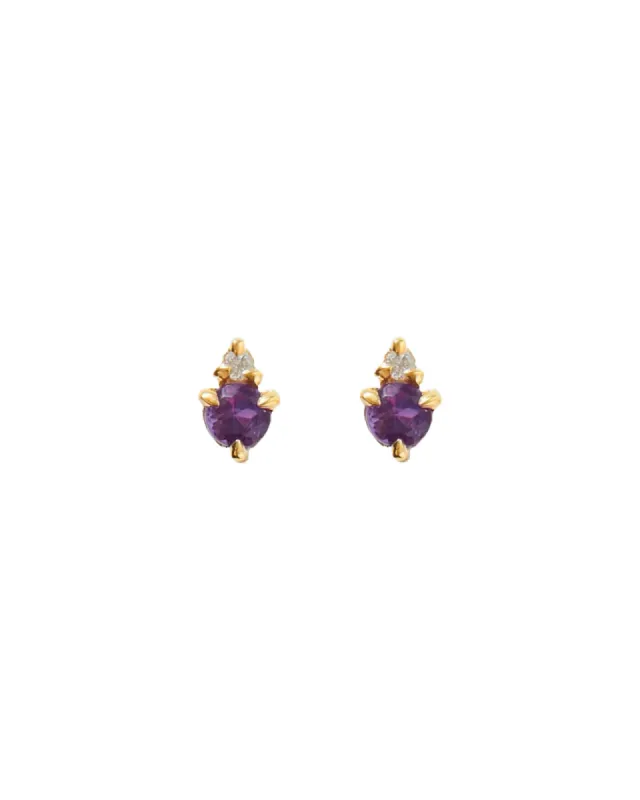 Birthstone Studs | February sold by Blue Ruby