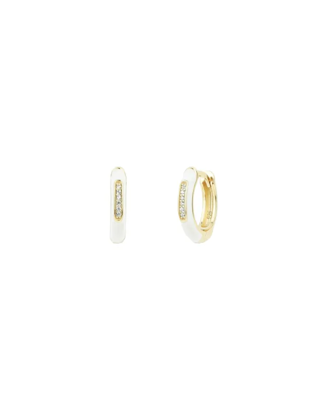 Enamel CZ Huggies | 12mm sold by Blue Ruby