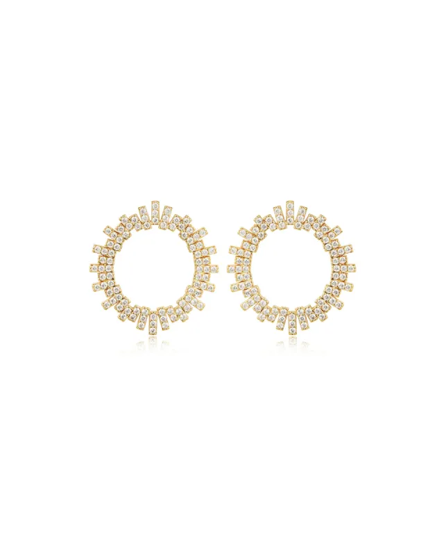 The Pavé Ray Earrings sold by Blue Ruby