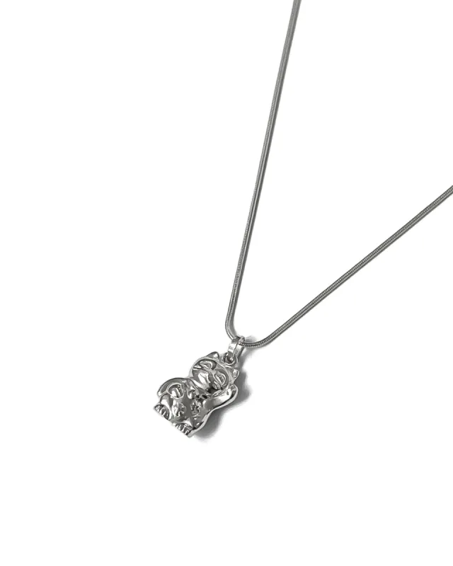 Lucky Cat Necklace made by Kara Yoo