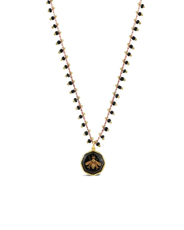 Enamel Bee Circle Necklace sold by Blue Ruby