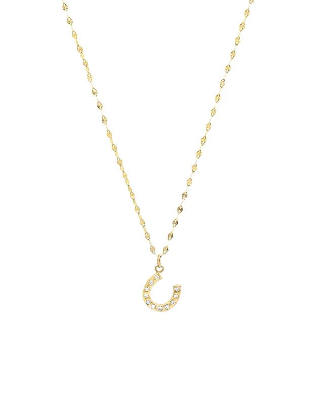 Diamond Horseshoe Dap Chain Necklace sold by Blue Ruby