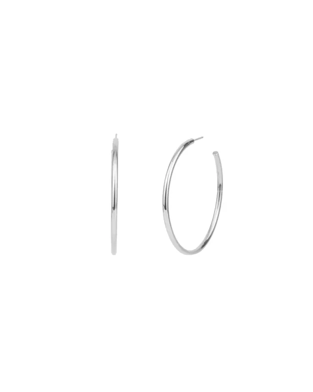 Thin Classic Hoops | 50mm sold by Blue Ruby