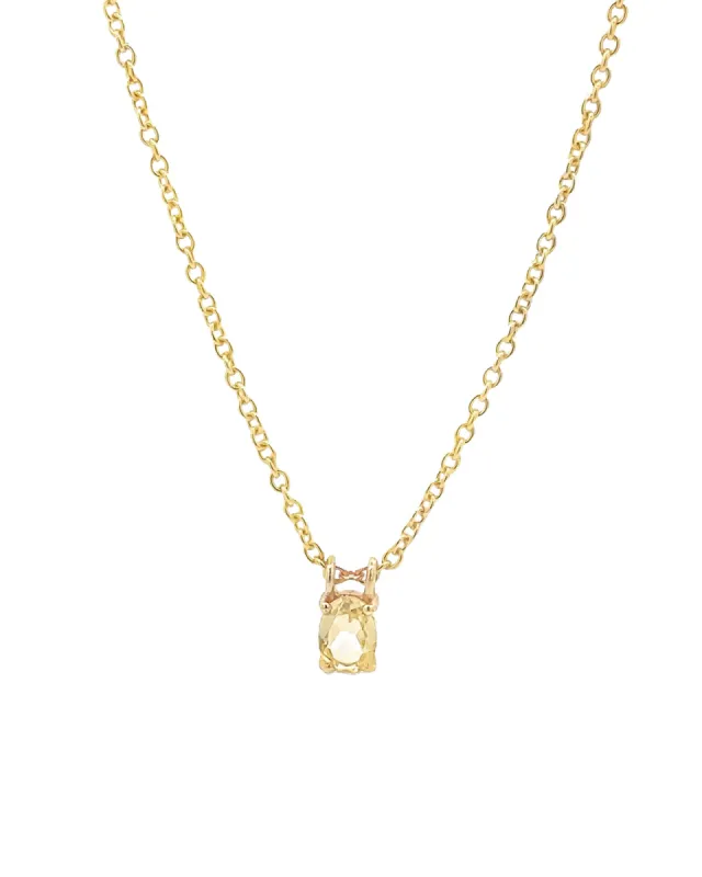 Oval Stone Necklace sold by Blue Ruby