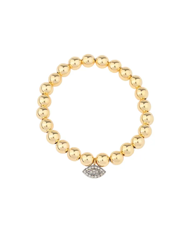 Beaded Diamond Eye Drop Bracelet | 8mm sold by Blue Ruby