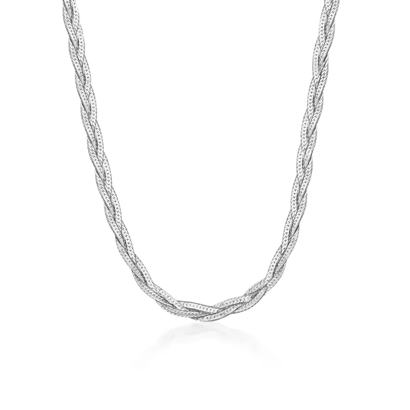 Braided Herringbone Necklace sold by Blue Ruby