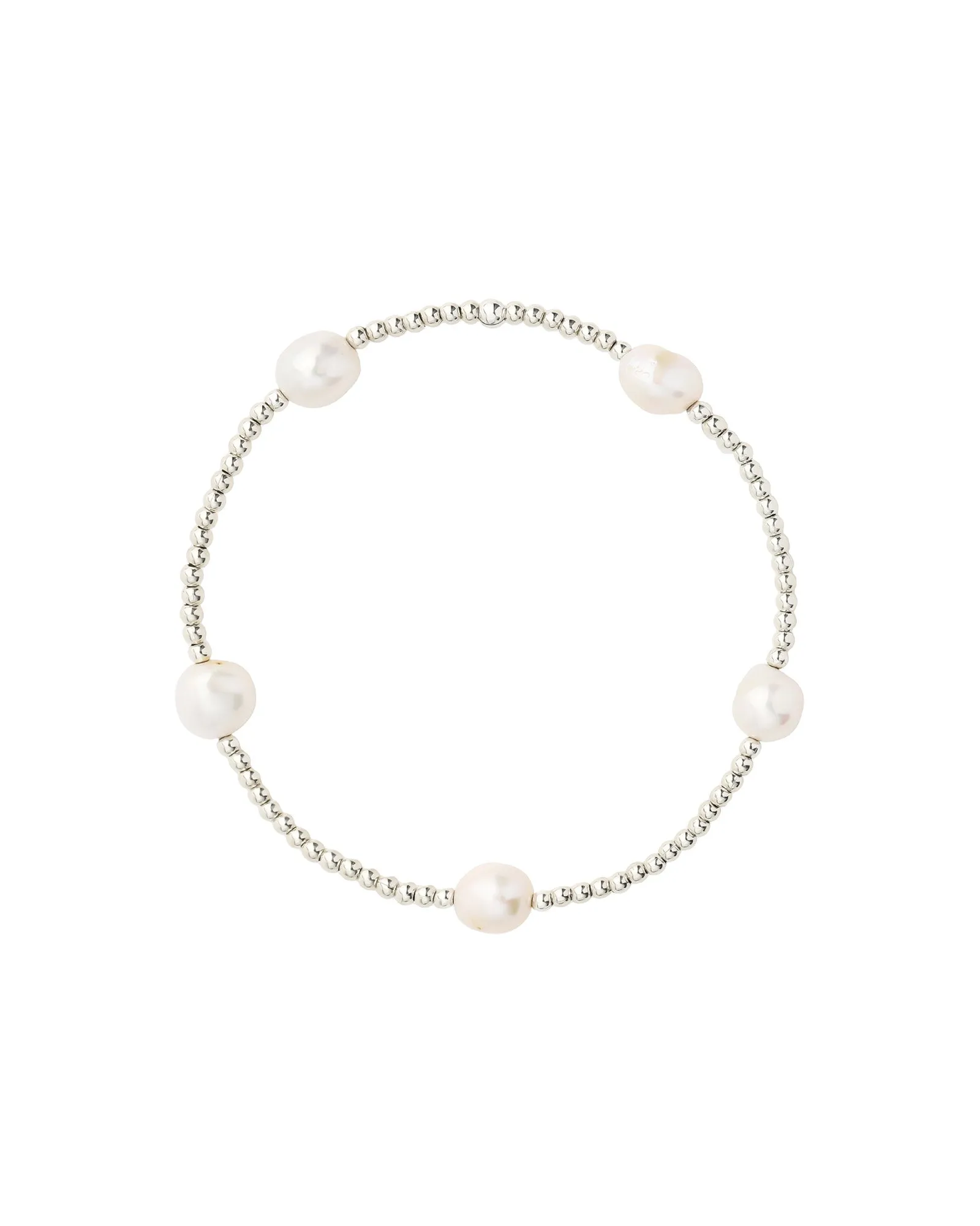 Beaded Station Pearl Bracelet | 2mm sold by Blue Ruby