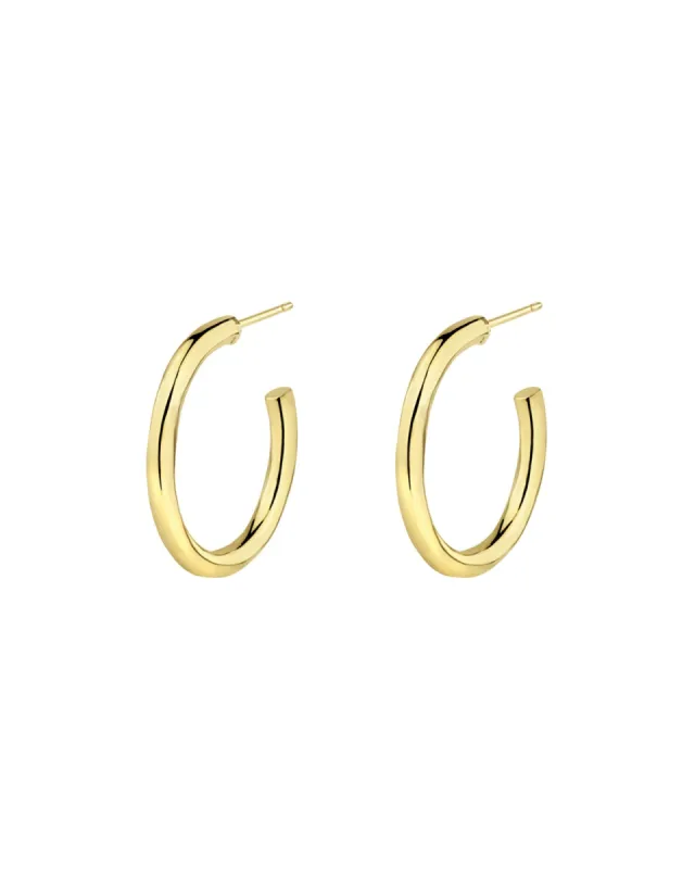 Hammered Thick Hoops I 22mm sold by Blue Ruby