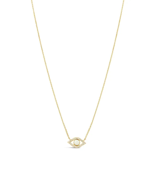 Pavé Enamel Evil Eye Necklace sold by Blue Ruby