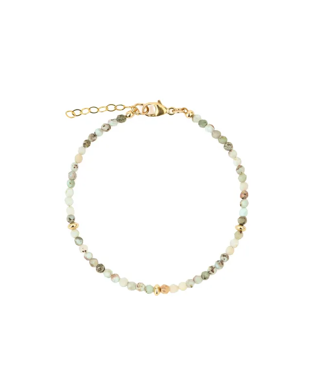 Larimar Mix Beaded Bracelet | 3mm sold by Blue Ruby