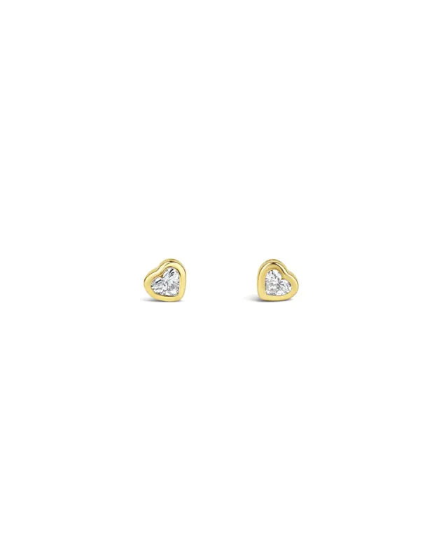 Heart Diamond Studs sold by Blue Ruby