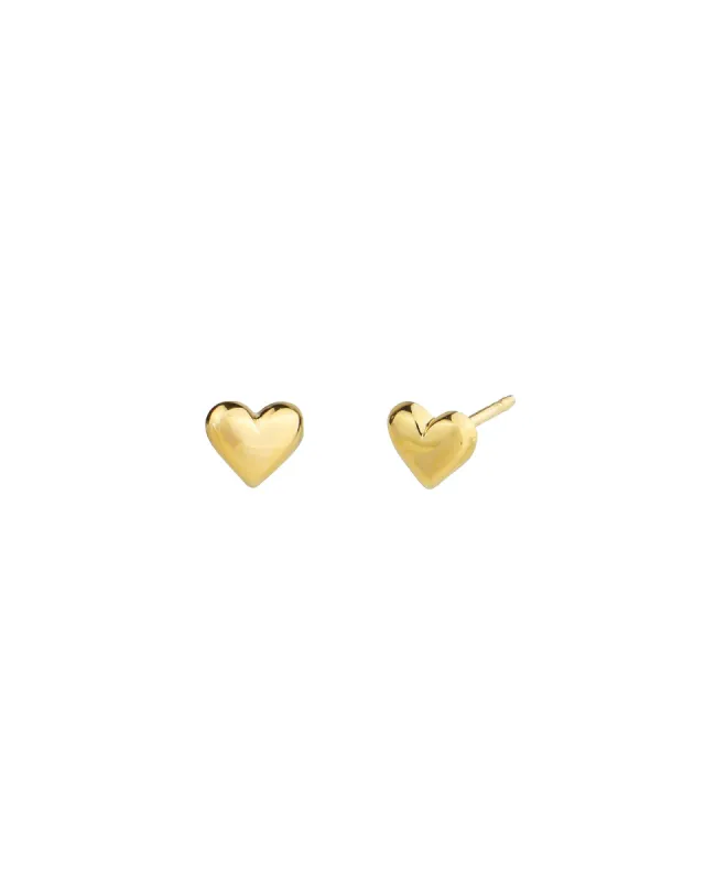 Puffy Heart Studs sold by Blue Ruby