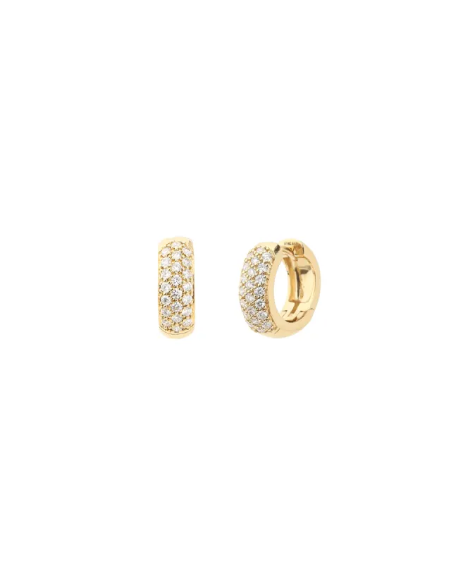 Pavé Huggies | 15mm sold by Blue Ruby