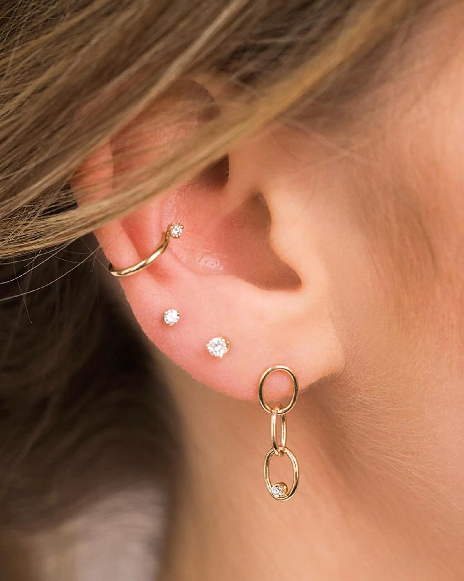 Thick Diamond Ear Cuff sold by Blue Ruby product image thumbnail 3
