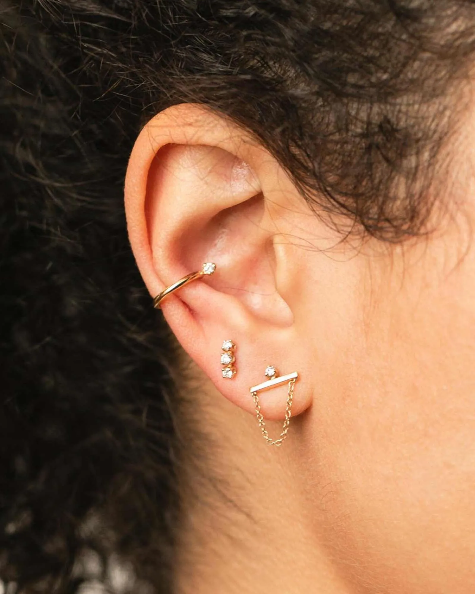 Thick Diamond Ear Cuff sold by Blue Ruby product image thumbnail 2