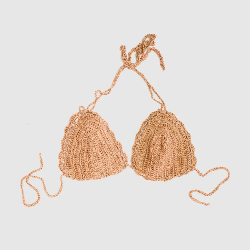 PARADISO CROCHET BIKINI TOP TERRACOTTA sold by Beatrice Venezuela
