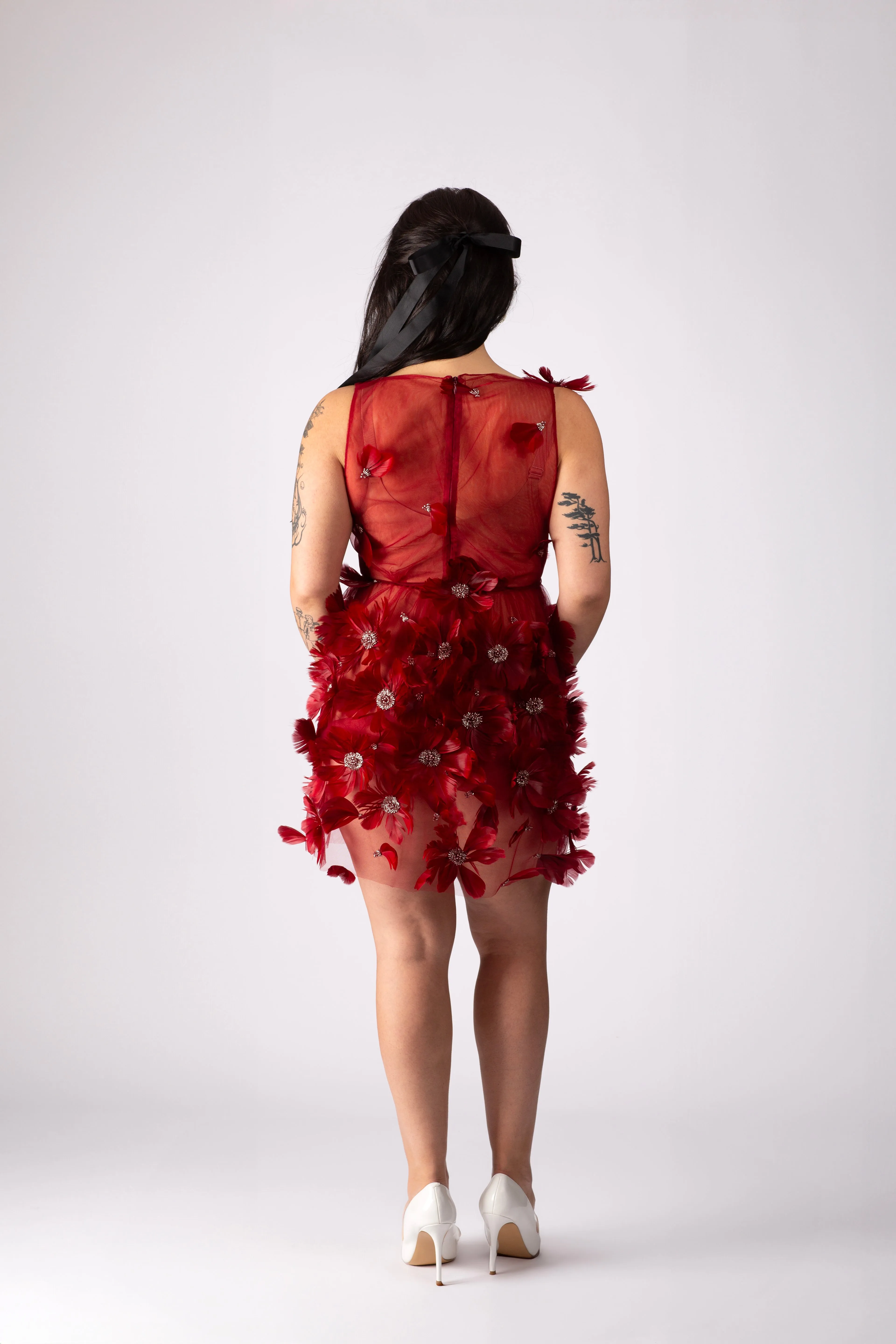Feather Floral Mini Dress (Pre-sale) sold by Lesley Hampton product image thumbnail 3
