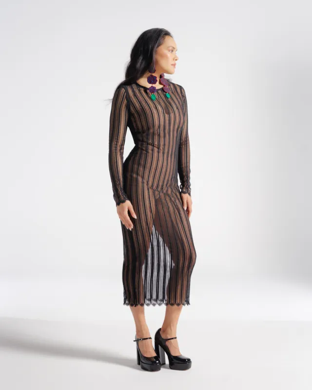 BUOYANT Lace Fitted Dress sold by Lesley Hampton