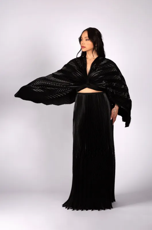 Pleated Maxi Skirt (Pre-Sale) sold by Lesley Hampton