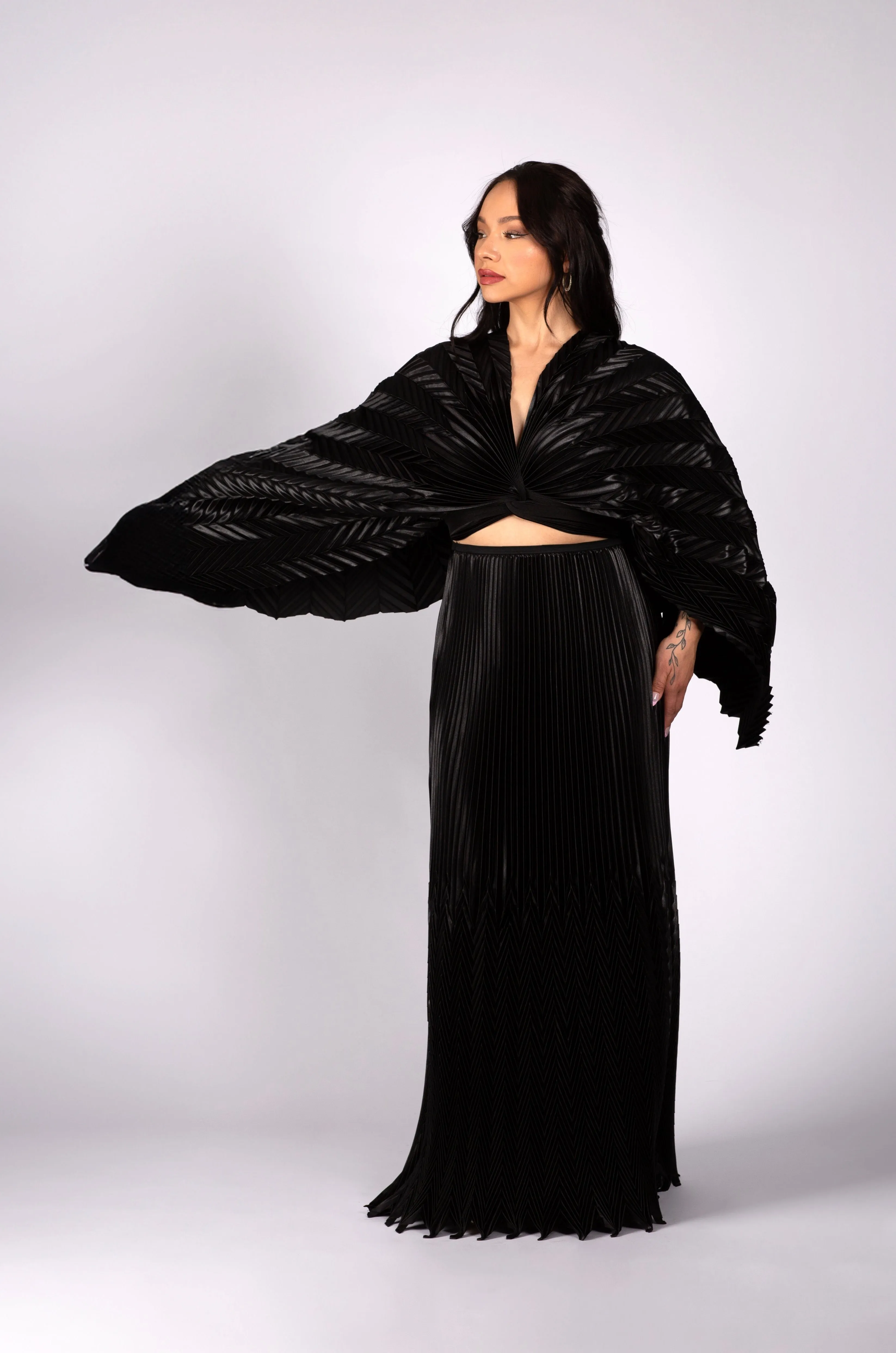 Pleated Maxi Skirt sold by Lesley Hampton