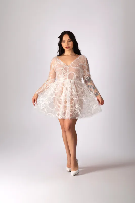 Alkaline White Tulle Dress (Pre-sale) sold by Lesley Hampton