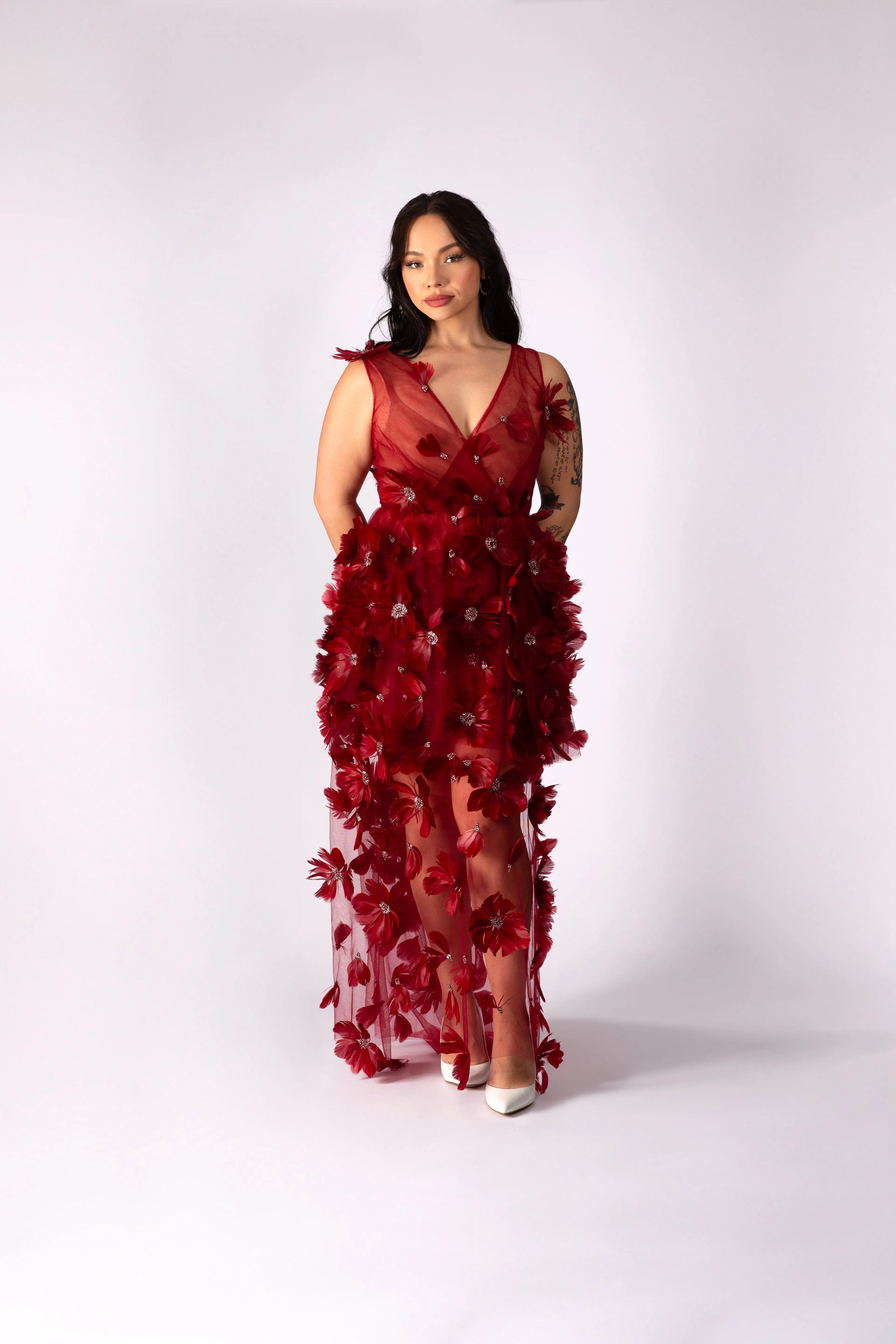 Feather Floral Maxi Dress (Pre-Sale) sold by Lesley Hampton