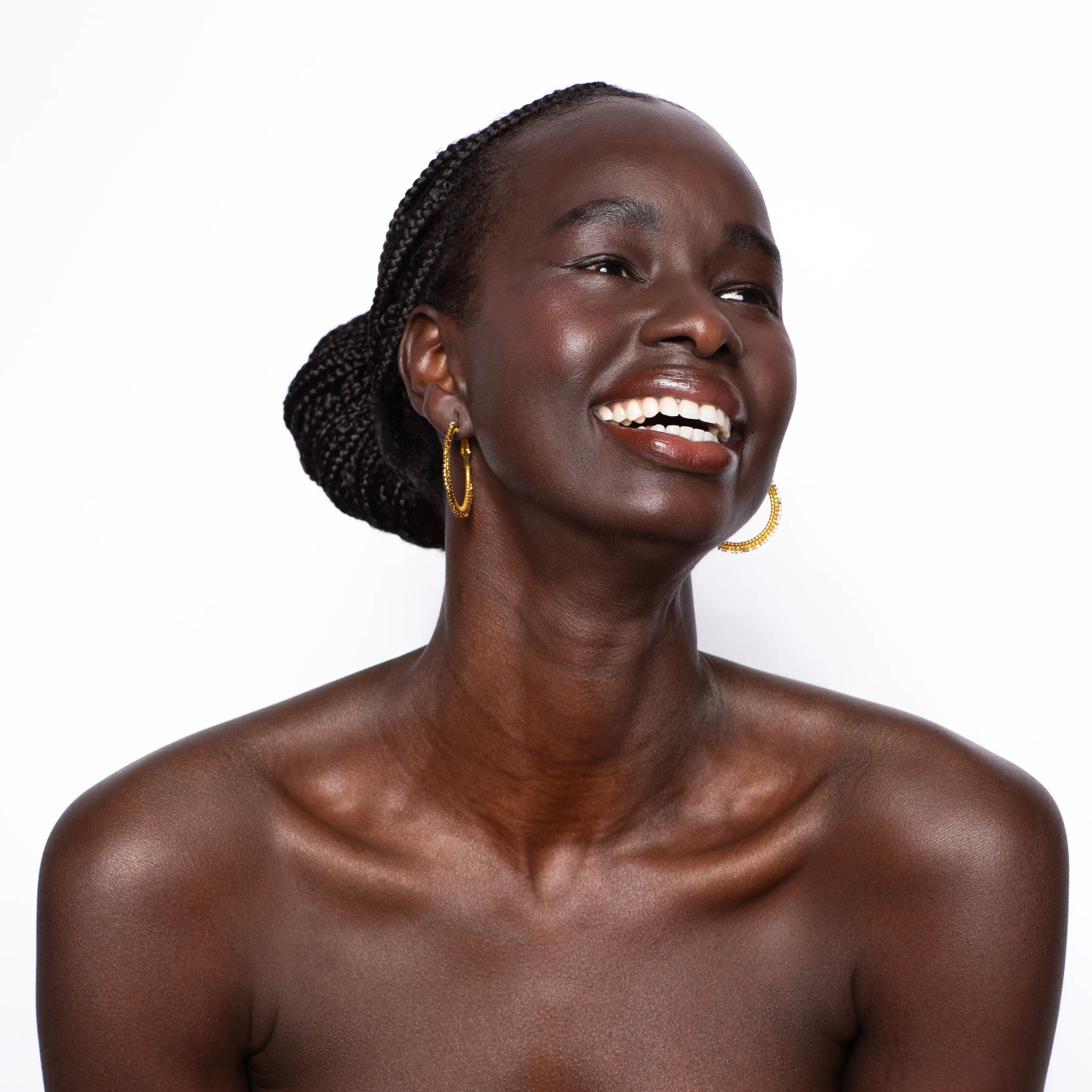 Medium Beaded Hoop Earrings sold by Lesley Hampton product image thumbnail 2