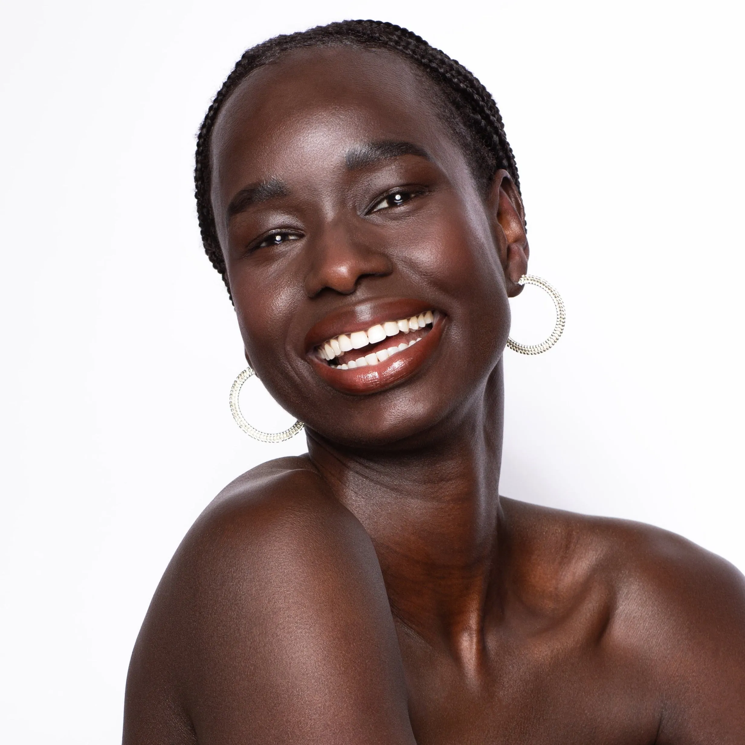 Medium Beaded Hoop Earrings sold by Lesley Hampton product image thumbnail 4