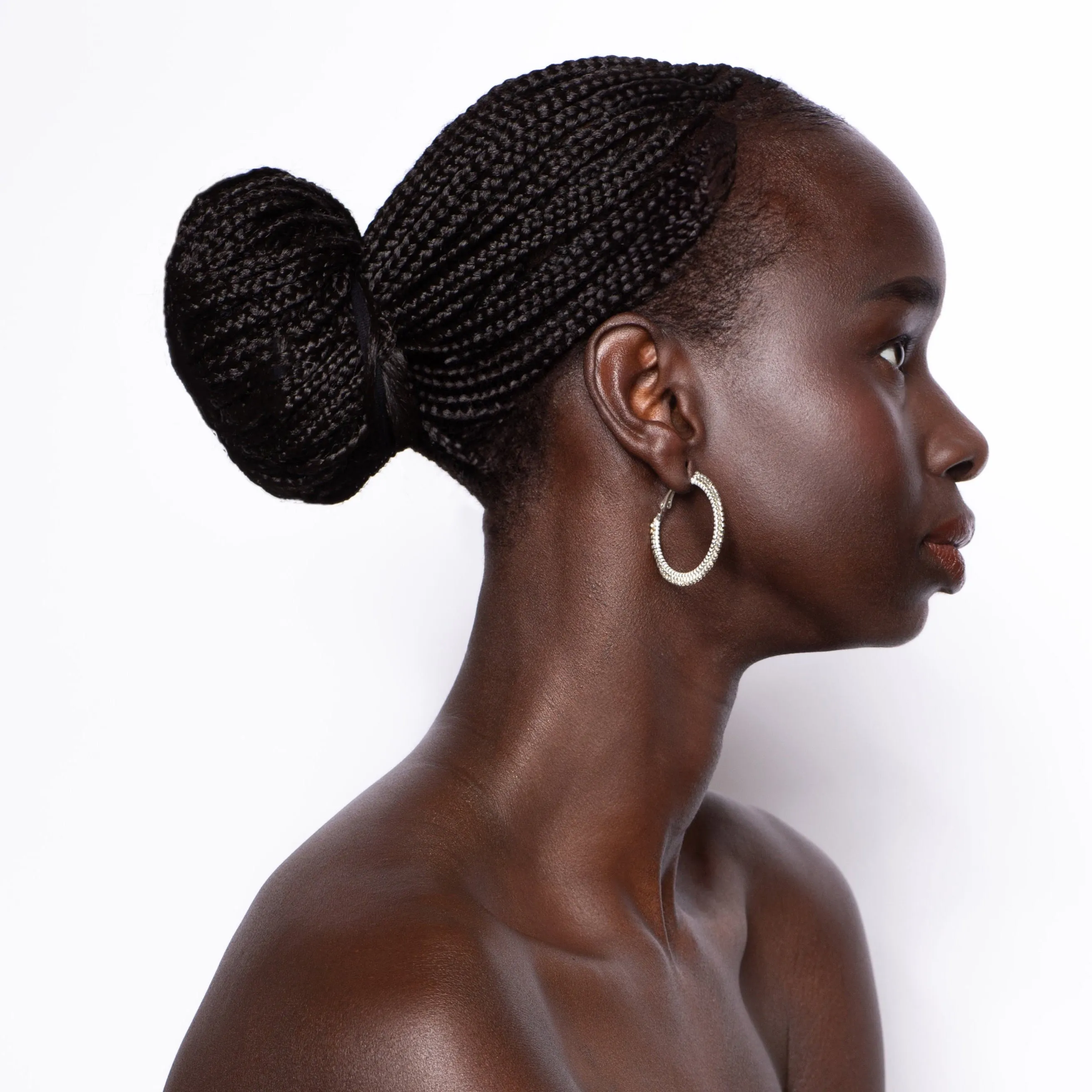 Medium Beaded Hoop Earrings sold by Lesley Hampton product image thumbnail 3