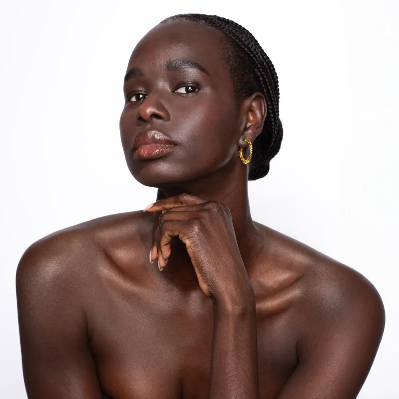 Small Beaded Hoop Earrings sold by Lesley Hampton