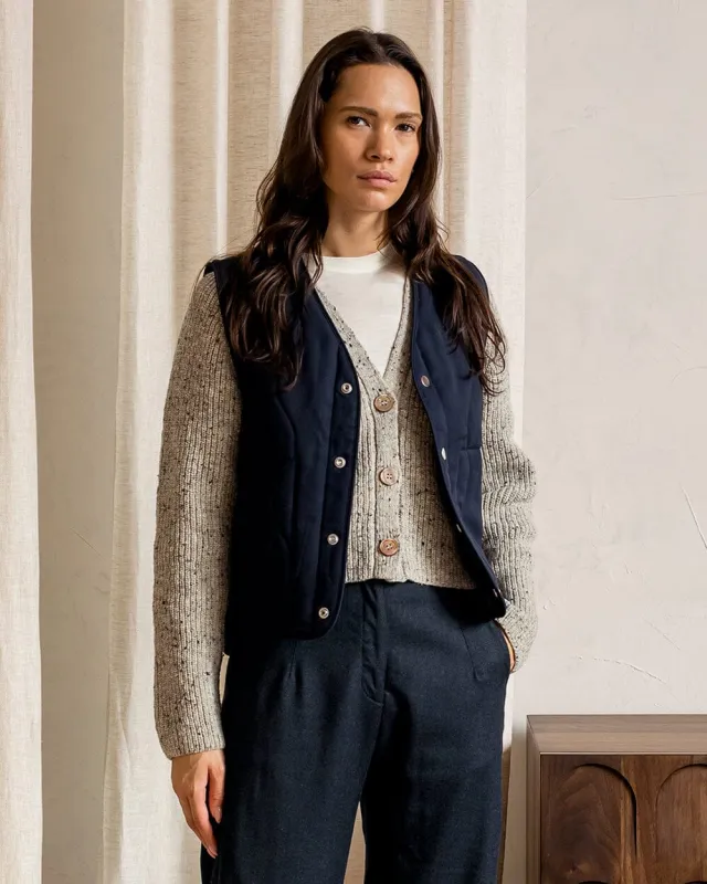 The Womens Quilted Wool Vest sold by Ecologyst