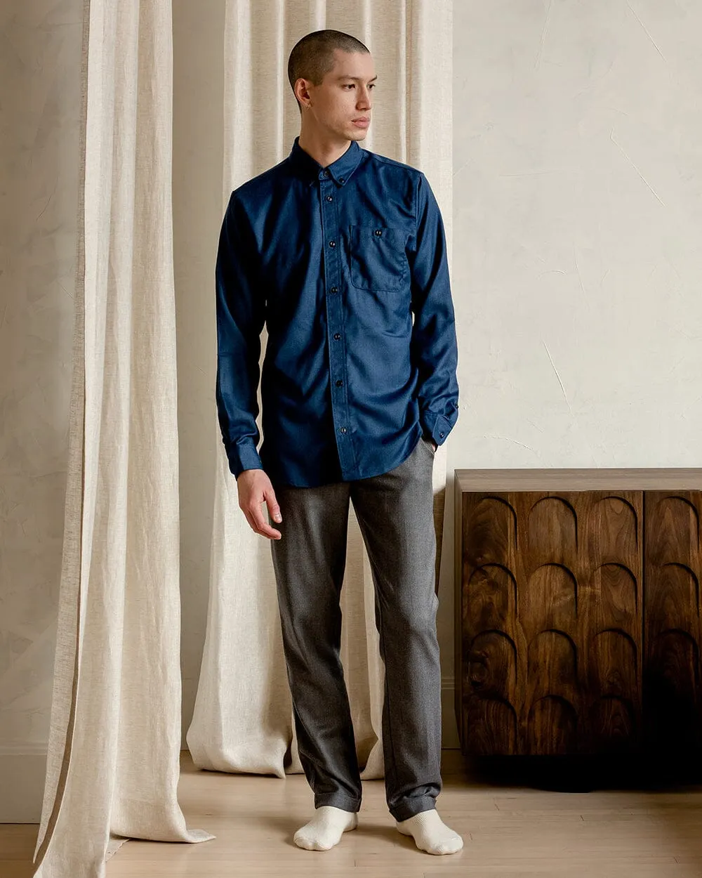 The Mens Light Wool Shirt sold by Ecologyst product image thumbnail 2