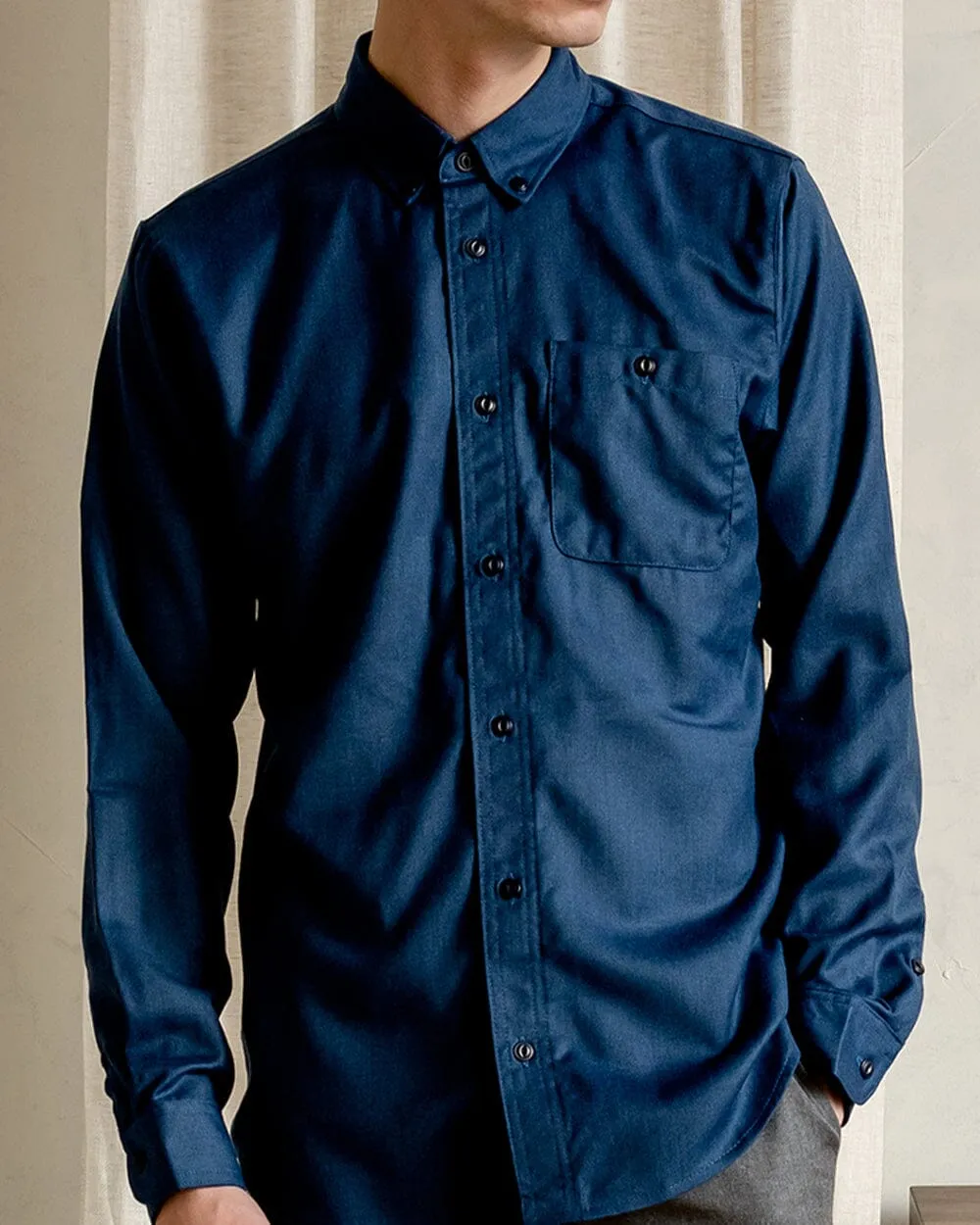 The Mens Light Wool Shirt sold by Ecologyst product image thumbnail 3