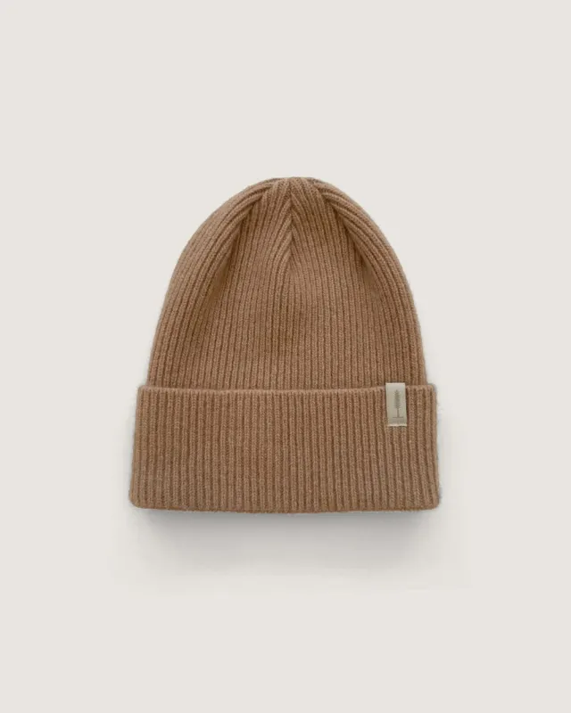 The Ribbed Merino/Cashmere Tree Toque - Oat sold by Ecologyst