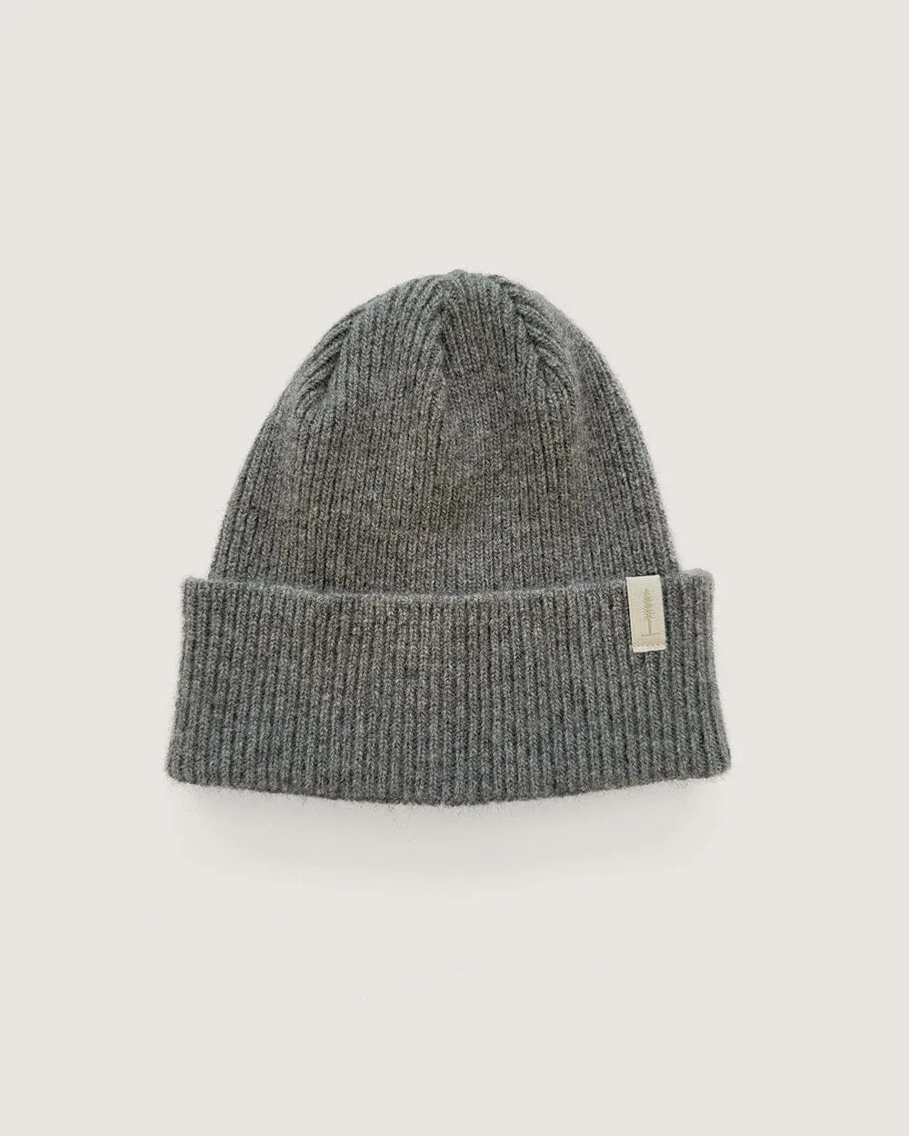 The Ribbed Merino/Cashmere Tree Toque - Grey sold by Ecologyst