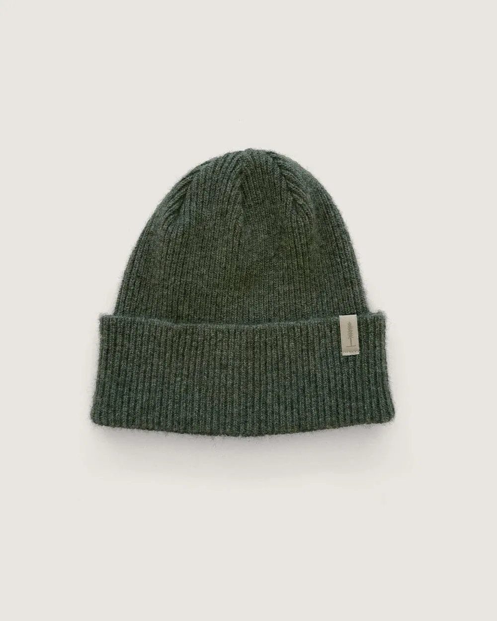 The Ribbed Merino/Cashmere Tree Toque - Green sold by Ecologyst