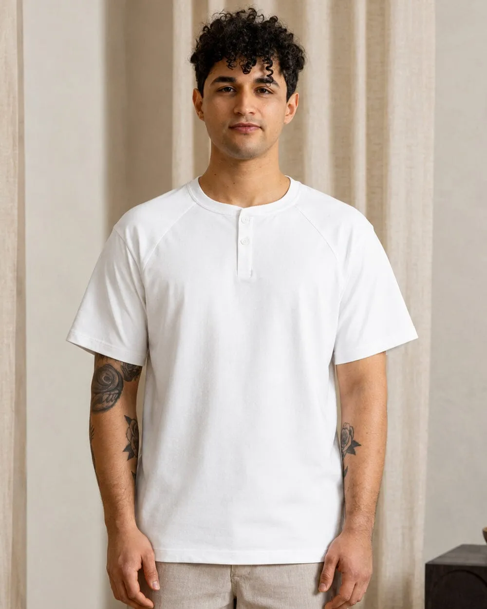 The Mens Organic Cotton Henley Tee sold by Ecologyst product image thumbnail 2