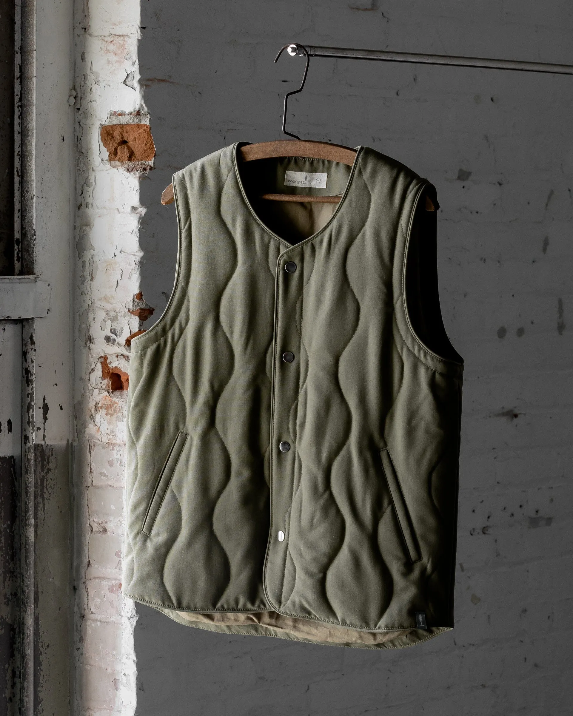 The Mens Quilted Wool Vest sold by Ecologyst