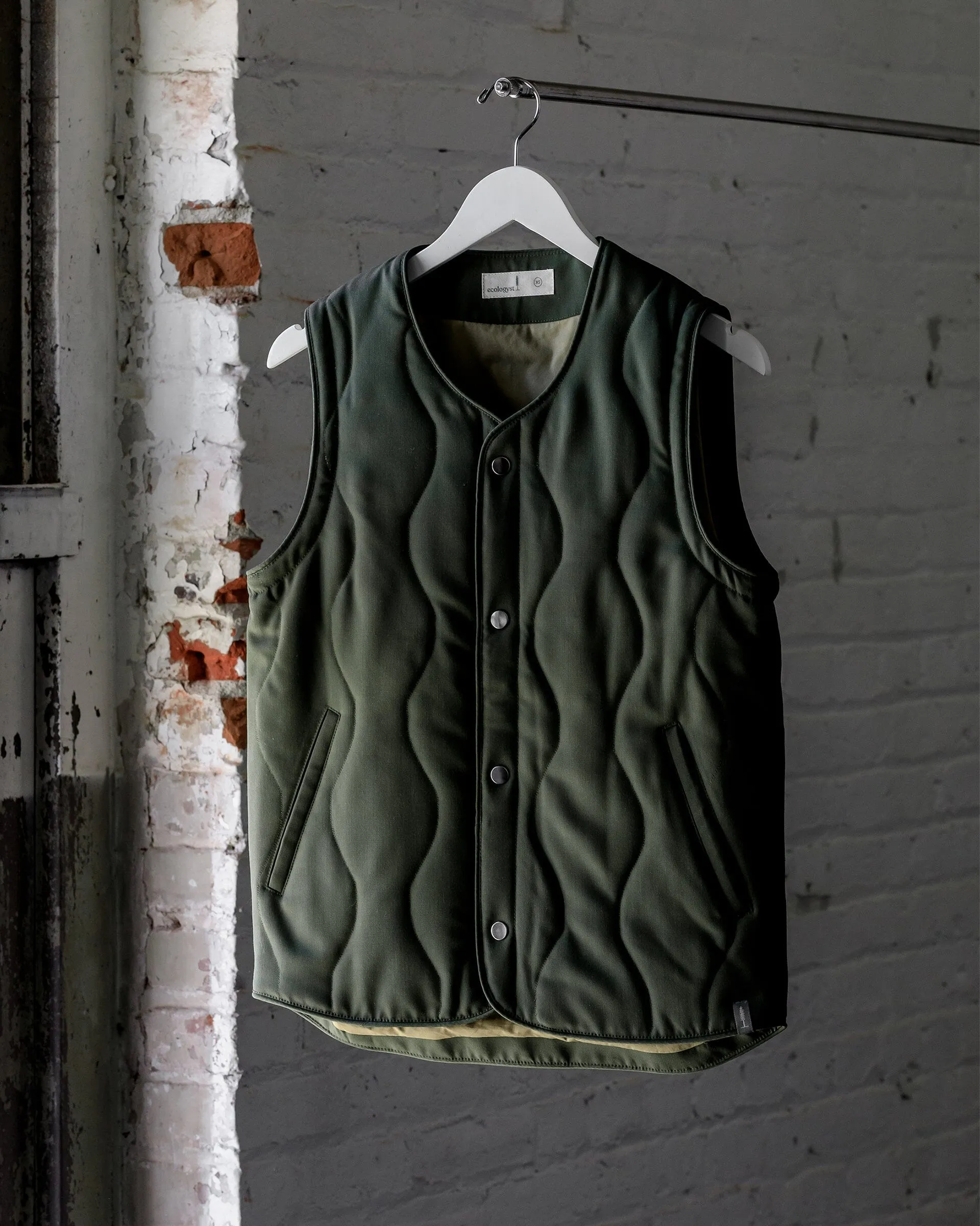 The Mens Quilted Wool Vest sold by Ecologyst product image thumbnail 3