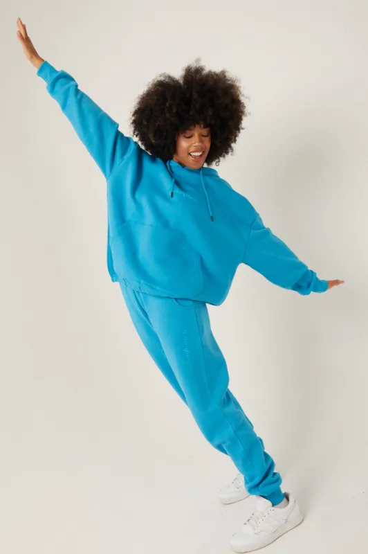 Essential Oversized Fleece Tracksuit - Blue sold by B Couture