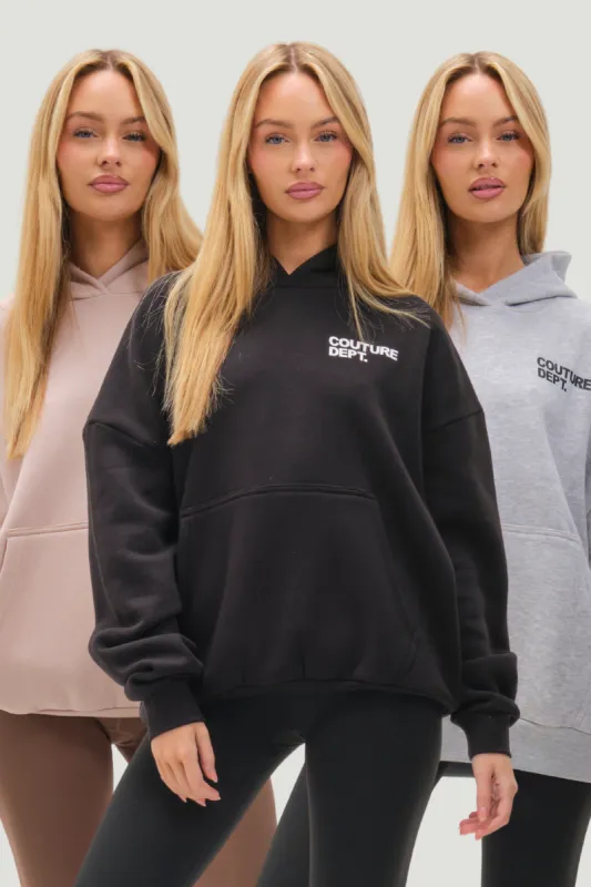 Westend 3-Pack Hoodies - Black/Grey/Stone sold by B Couture